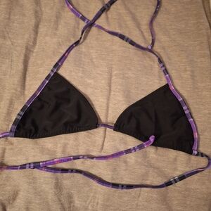Black and Purple Women's Bikini Top